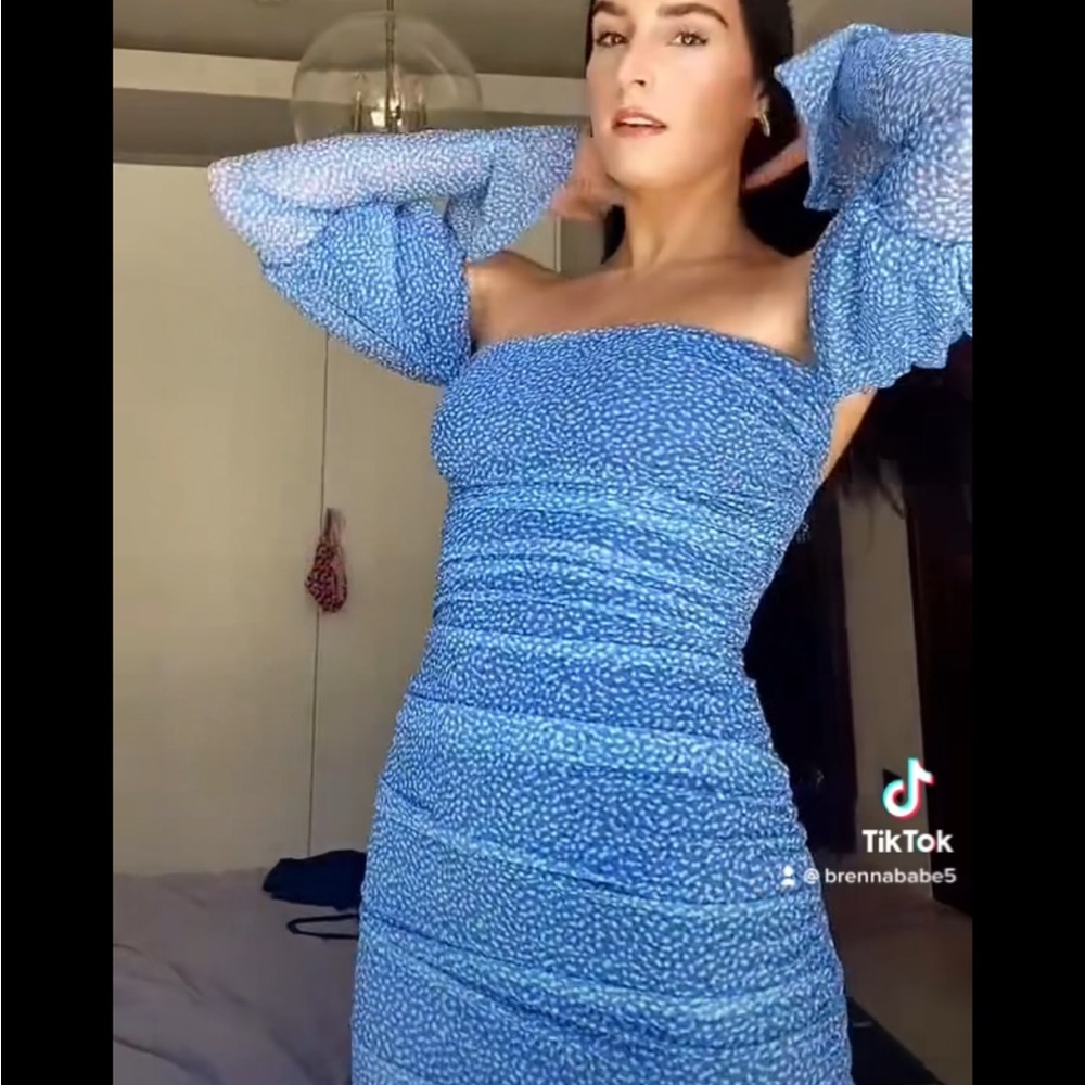 Baby blue bodycon dress